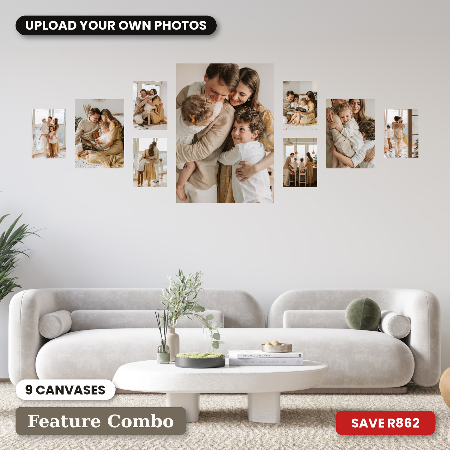 Small 9 Piece Wide Feature Canvas Combo
