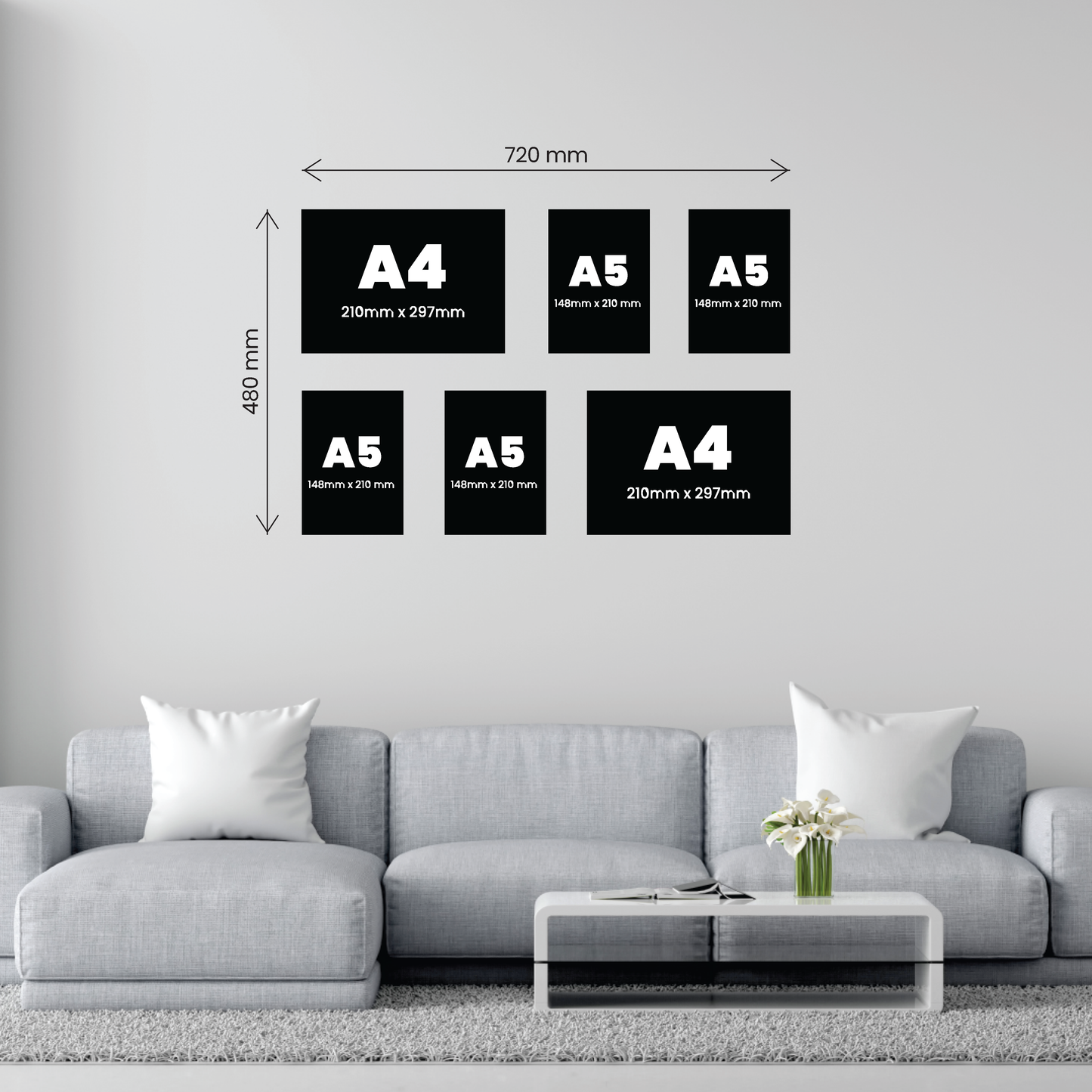 Small 6 Piece Accent Canvas Combo