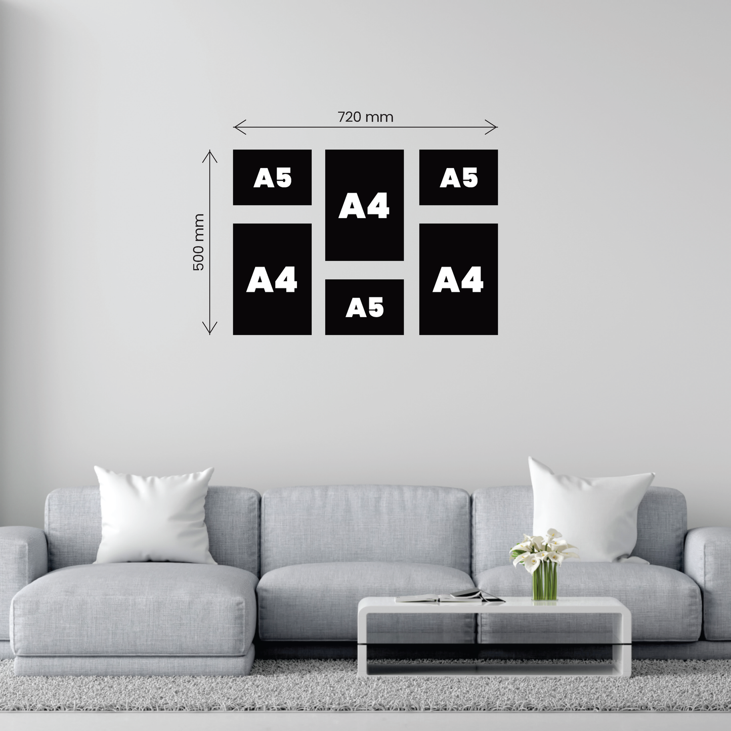 Small 6 Piece Puzzle Accent Canvas Combo