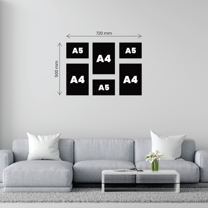 Small 6 Piece Puzzle Accent Canvas Combo