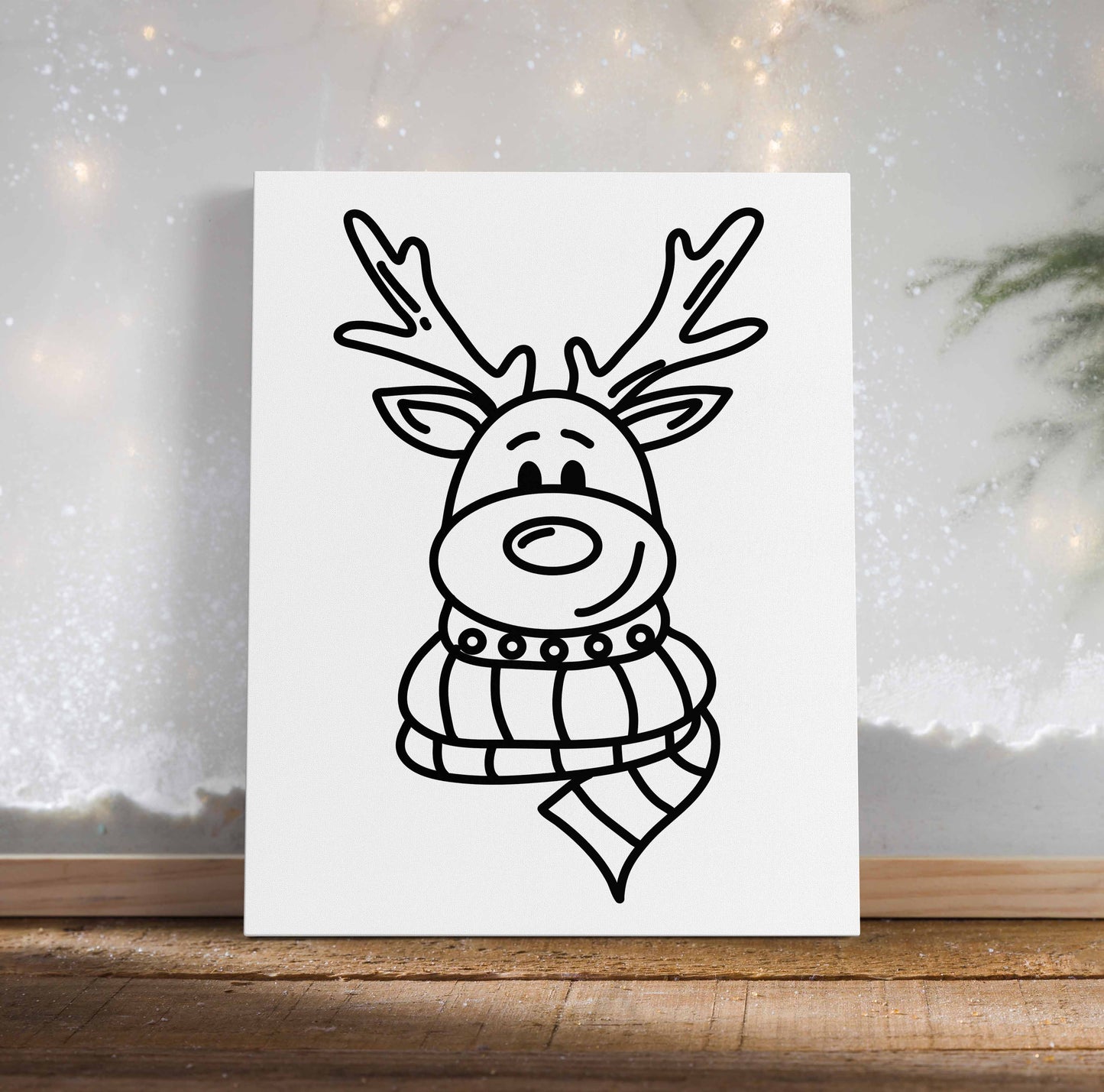 Smiling Reindeer Canvas Paint Kit