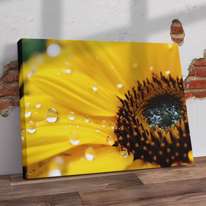 Sunflower Closeup Pre-Printed Canvas