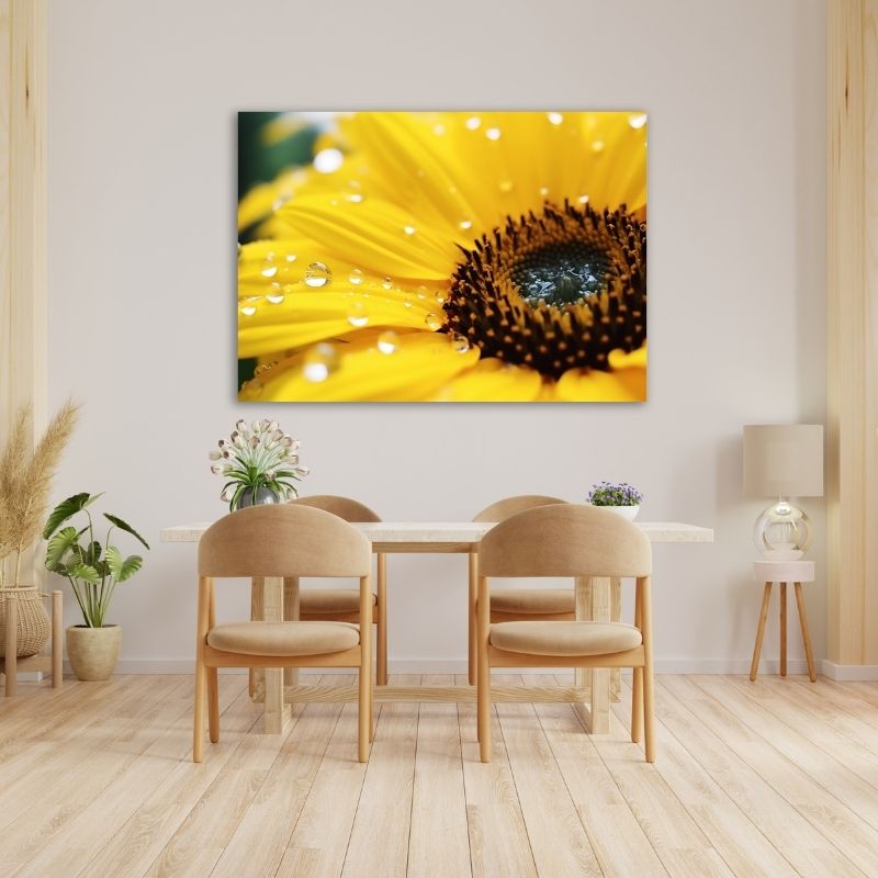 Sunflower Closeup Pre-Printed Canvas