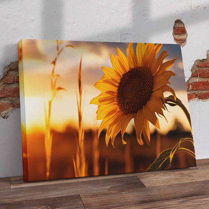 Sunflower in Sunset Pre-Printed Canvas