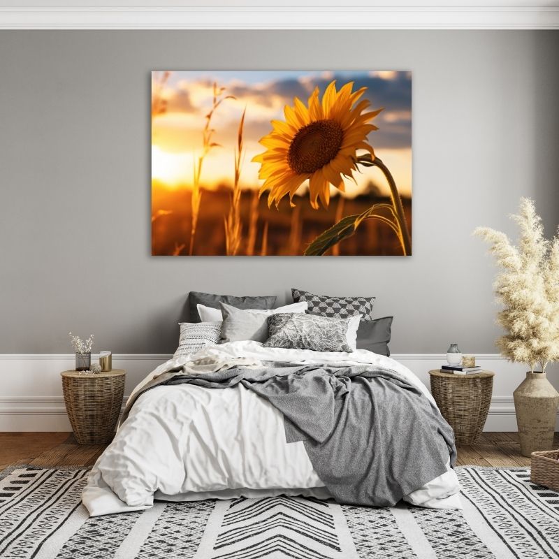 Sunflower in Sunset Pre-Printed Canvas