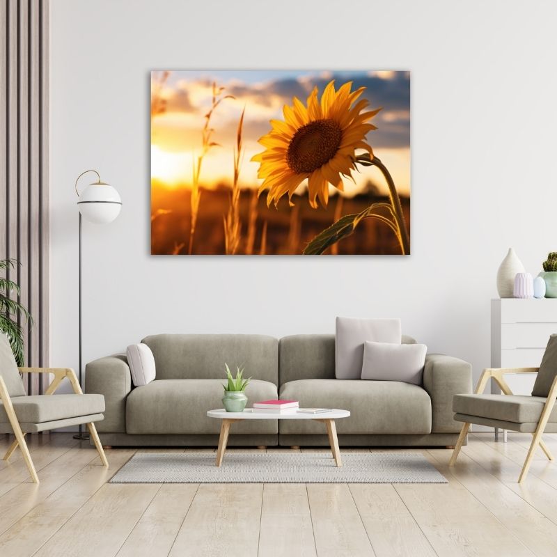 Sunflower in Sunset Pre-Printed Canvas
