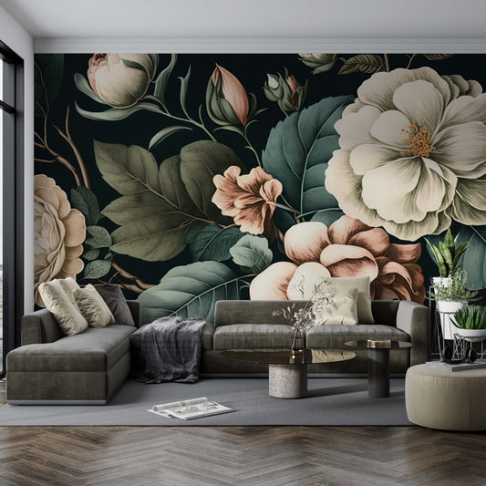 Vintage Botanical Floral Wallpaper