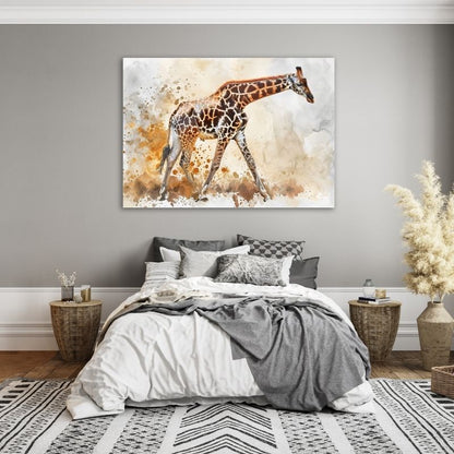 Watercolour Giraffe Pre-Printed Canvas