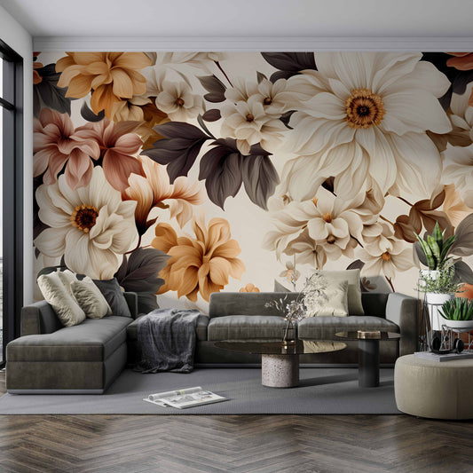 Watercolour Seamless Floral Wallpaper