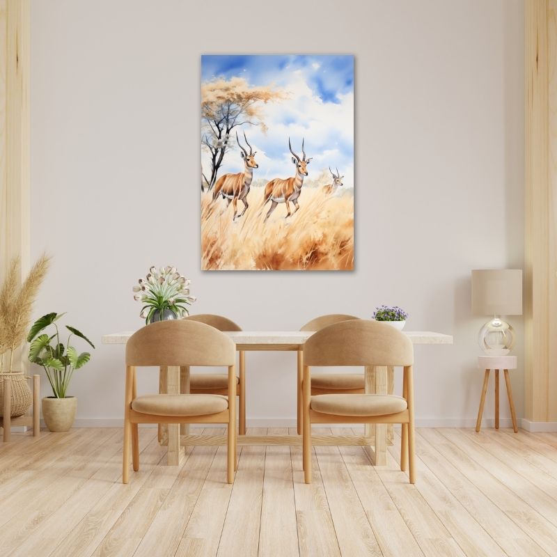 Wildlife Animals Pre-Printed Canvas
