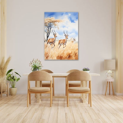 Wildlife Animals Pre-Printed Canvas