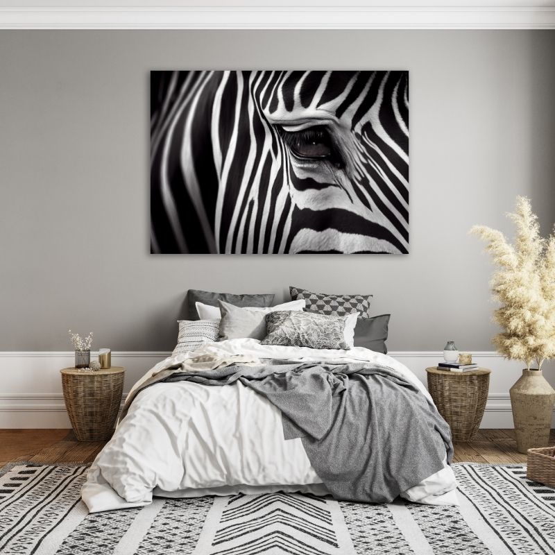 Zebra Eye Pre-Printed Canvas