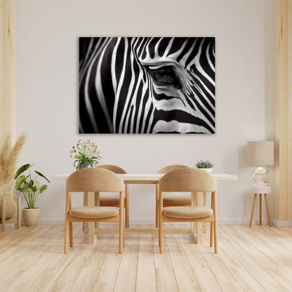 Zebra Eye Pre-Printed Canvas