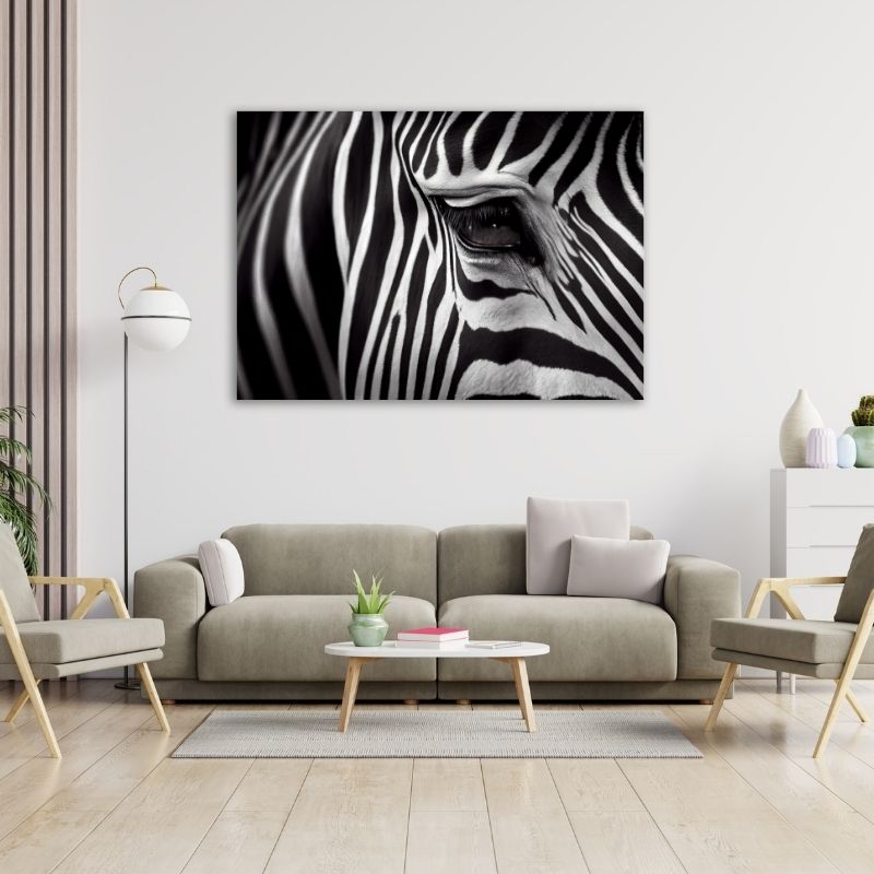 Zebra Eye Pre-Printed Canvas