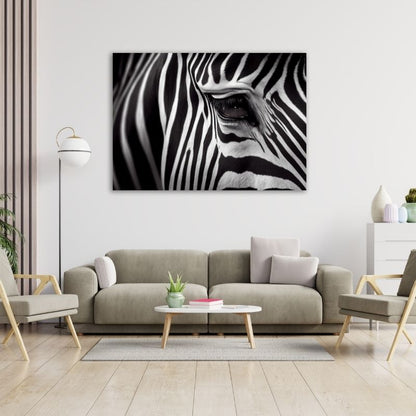 Zebra Eye Pre-Printed Canvas