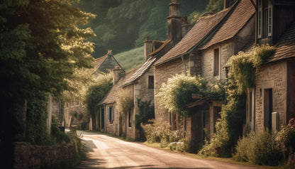 Old Fashioned Cottages Wallpaper