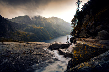 Foggy River Mountain Wallpaper