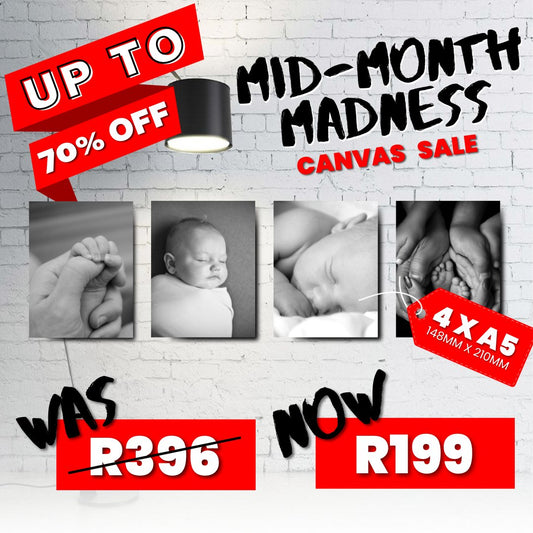 4 x A5 Canvas Mid Month Madness Deal - Canvas SALE - Canvas and Gifts