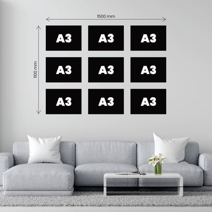 9 x A3 Feature Canvas Combo - Canvas and Gifts