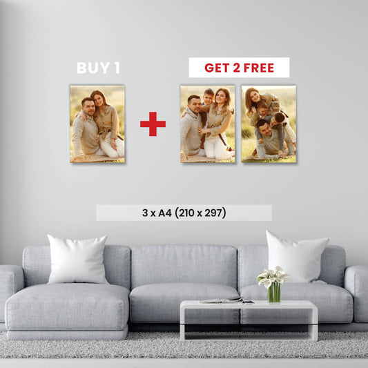 A4 - Buy 1, Get 2 FREE Canvas Deal - Canvas and Gifts