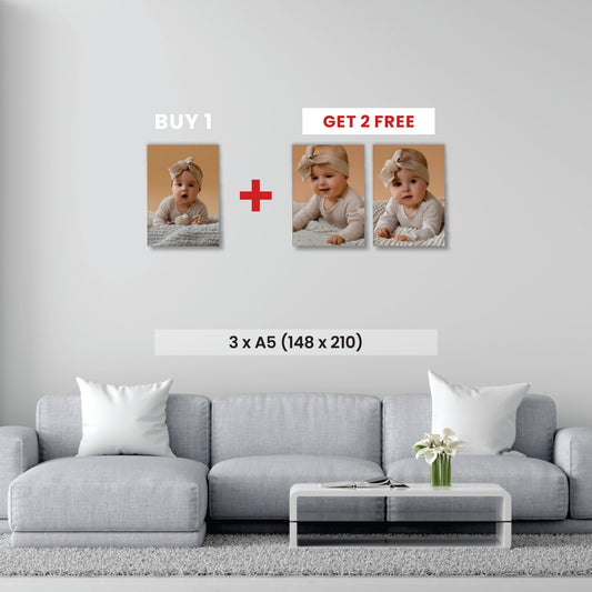 A5 - Buy 1, Get 2 FREE Canvas Deal - Canvas and Gifts
