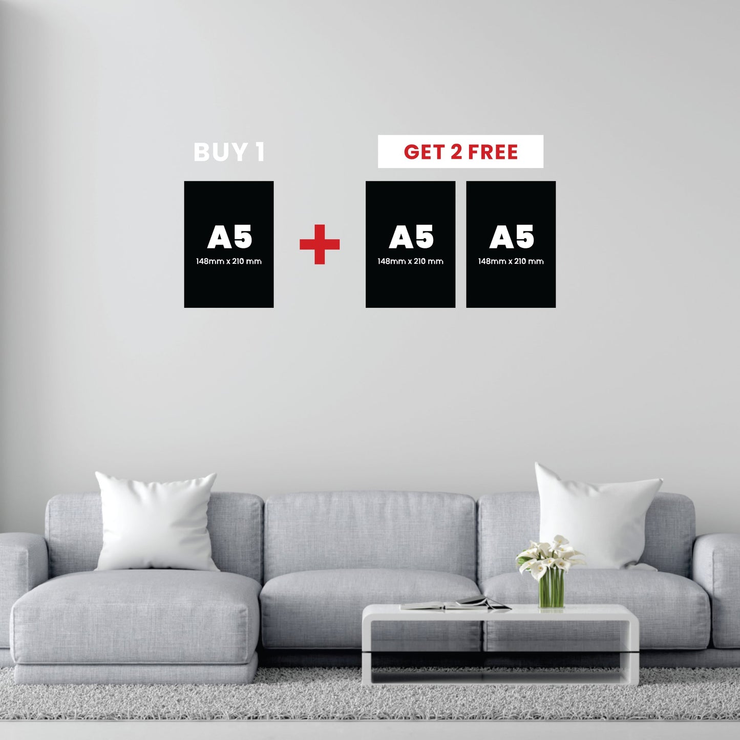 A5 - Buy 1, Get 2 FREE Canvas Deal - Canvas and Gifts