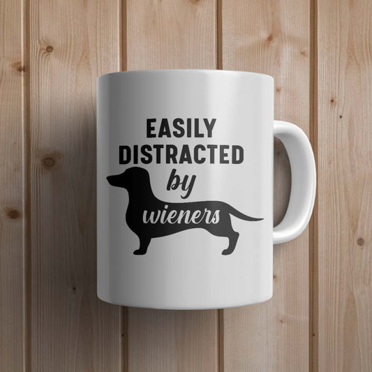 Distracted by wieners Dog Mug - Canvas and Gifts