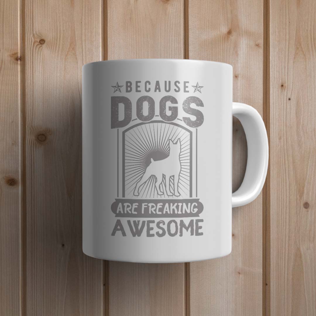 Dogs are awesome Dog Mug - Canvas and Gifts