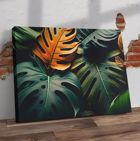 Exotic Leaves Pre-Printed Canvas - Canvas and Gifts