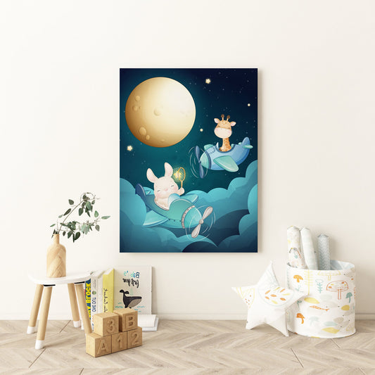 Flying Between The Stars Nursery Canvas - Canvas and Gifts