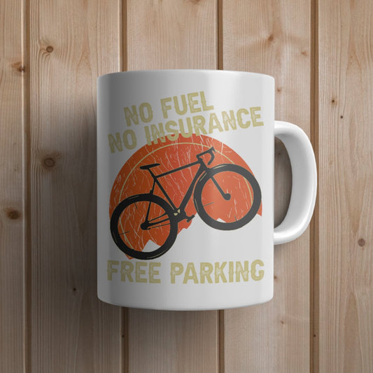 Free Parking Cycling Mug - Canvas and Gifts