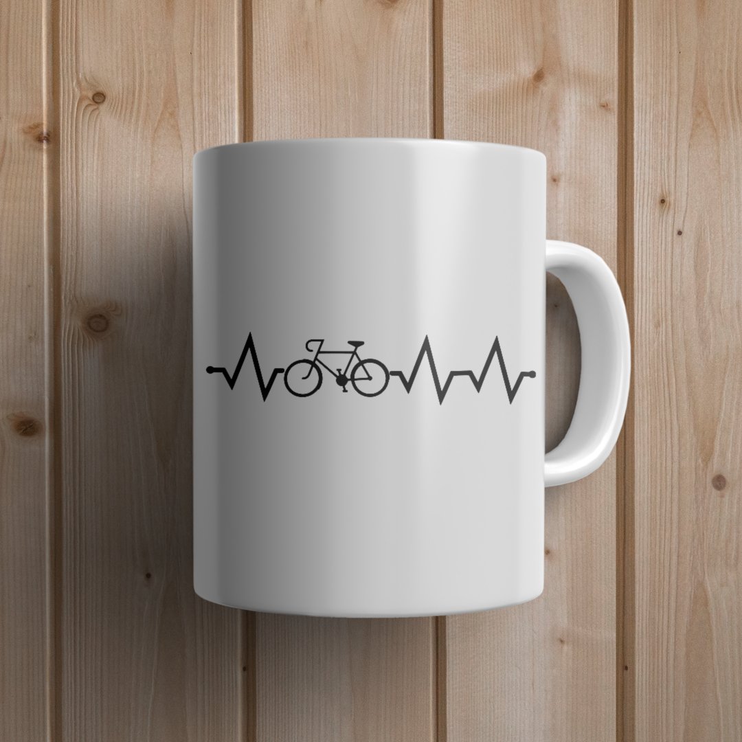 Heart Beat Cycling Mug - Canvas and Gifts