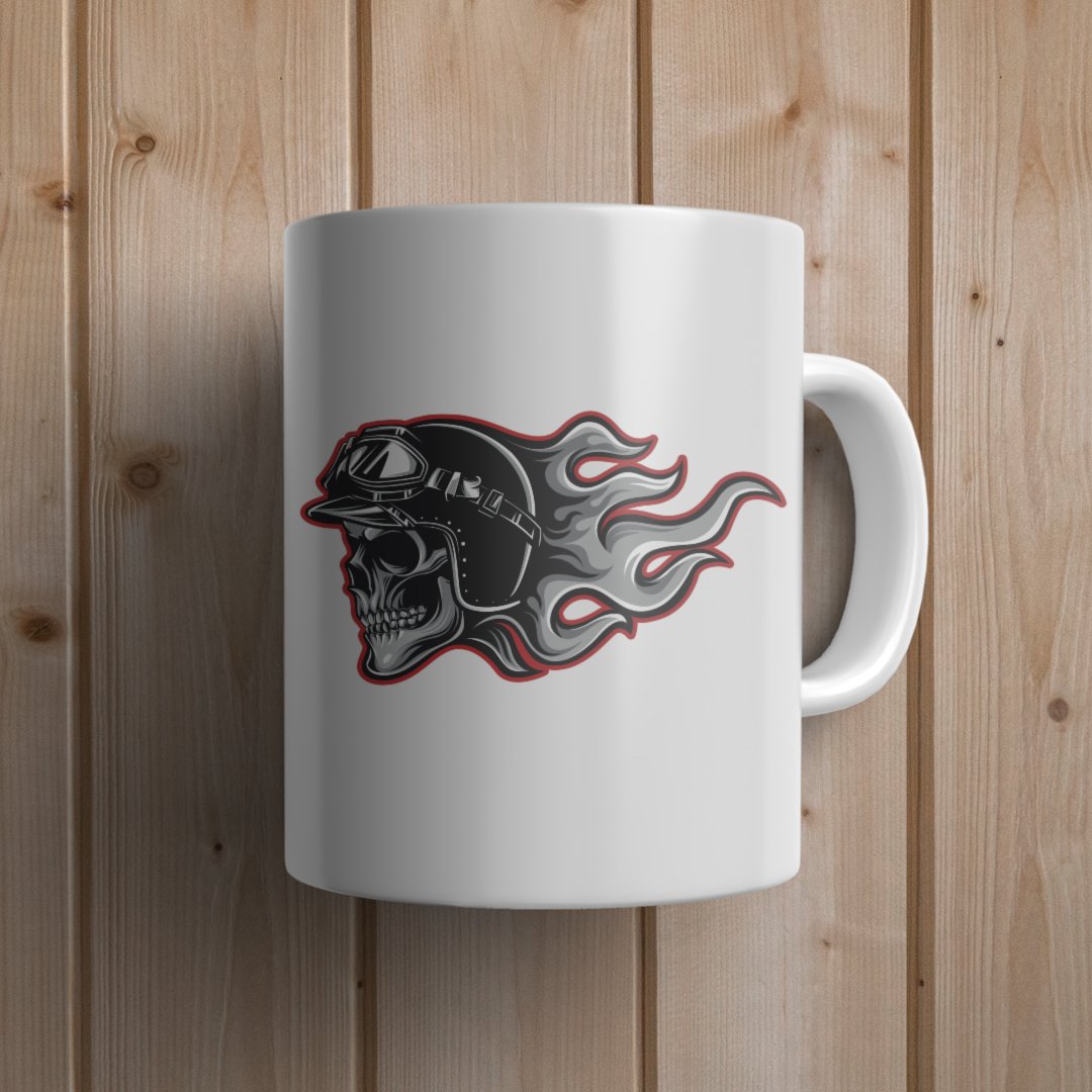 Helmet Skull Mug - Canvas and Gifts