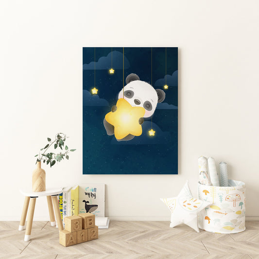 Hugging a Star Nursery Canvas - Canvas and Gifts