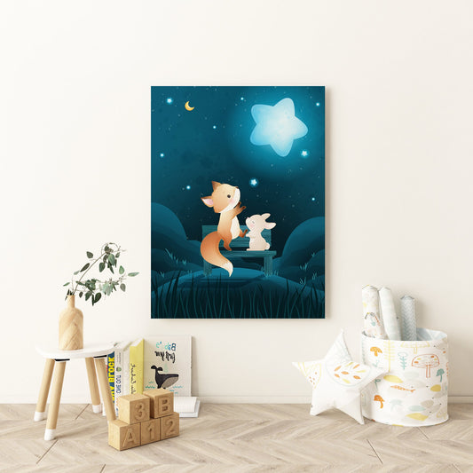 Jumping To a Star Nursery Canvas - Canvas and Gifts