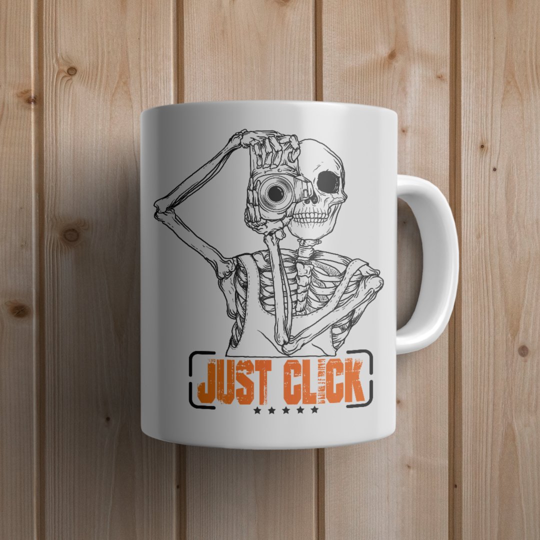 Just Click Skull Mug - Canvas and Gifts