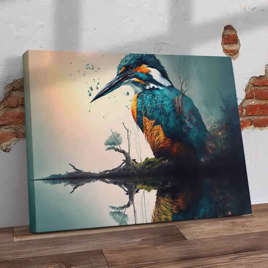 King Fisher Pre-Printed Canvas - Canvas and Gifts