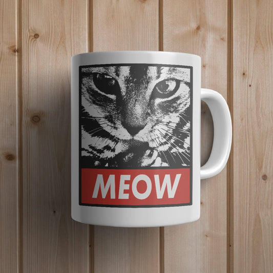 Meow red Cat Mug - Canvas and Gifts