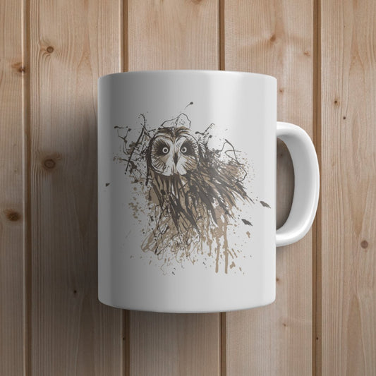 Owl Paint Splatter Mug - Canvas and Gifts