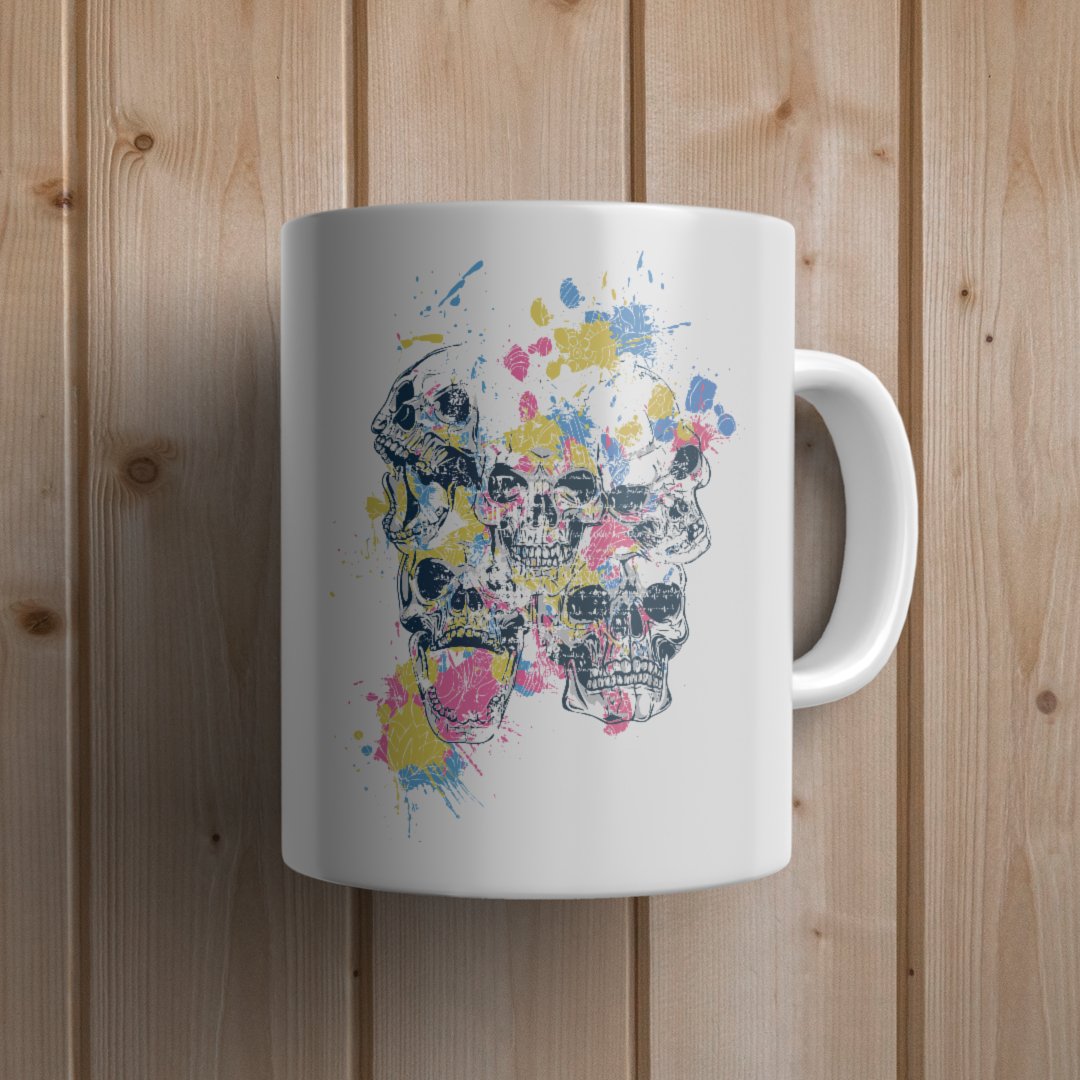 Paint Skull Mug - Canvas and Gifts