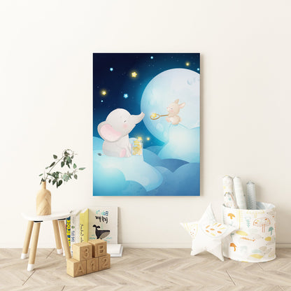 Playing With The Stars Nursery Canvas - Canvas and Gifts