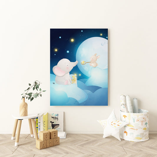 Playing With The Stars Nursery Canvas - Canvas and Gifts