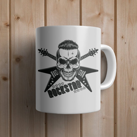 Rockstar Skull Mug - Canvas and Gifts