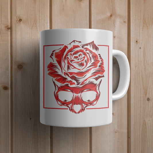 Rose Skull Mug - Canvas and Gifts