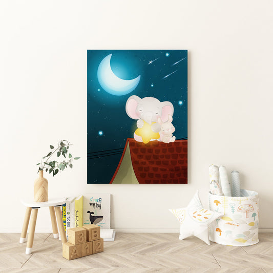 Sitting On The Roof Nursery Canvas - Canvas and Gifts