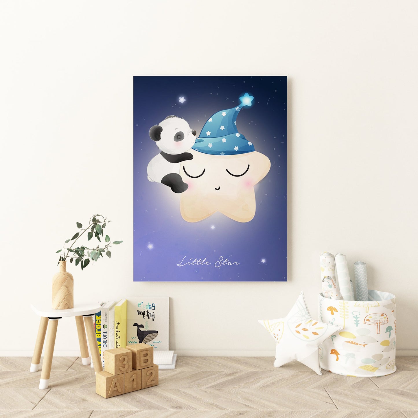 Sleepy Star Nursery Canvas - Canvas and Gifts