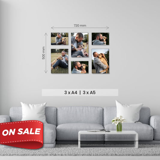 Small 6 Piece Puzzle Canvas Combo - Canvas and Gifts