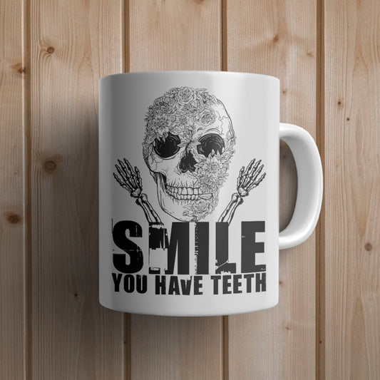 Smile You Have Teeth Skull Mug - Canvas and Gifts