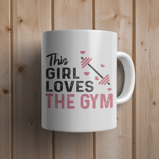 This girl loves the gym Gym Mug - Canvas and Gifts
