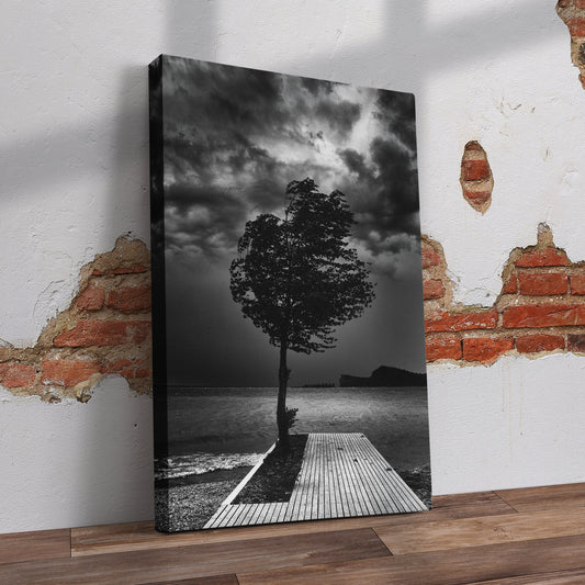 Tree by the lake Pre-Printed Canvas - Canvas and Gifts